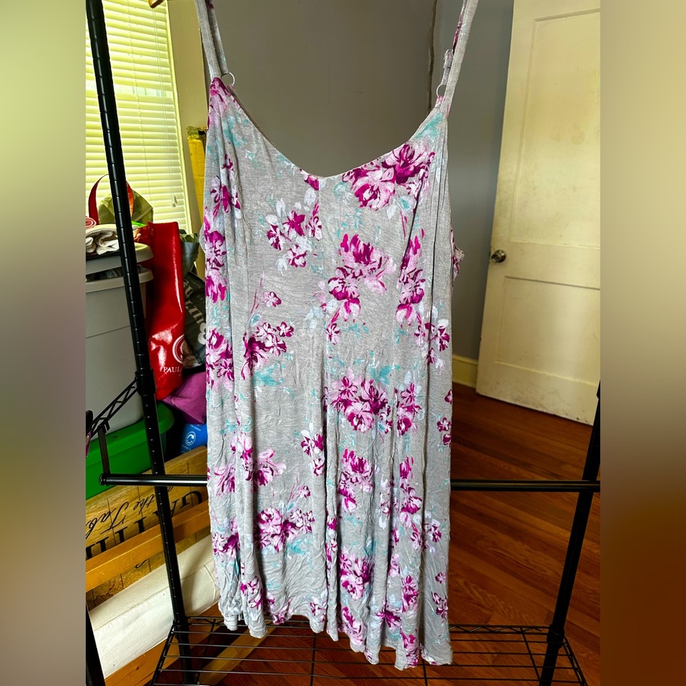 Super Soft Grey Floral Dress | Torrid 3X
